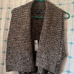 Chic Chocolate and Tan Knit Cardigan